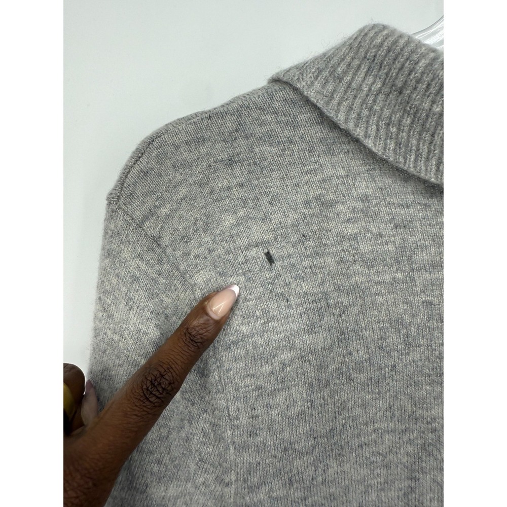 Lilly Pulitzer Cardigan Sweater Size M Gray 100% Cashmere Quiet‎ Luxury Comfort - Picture 6 of 10